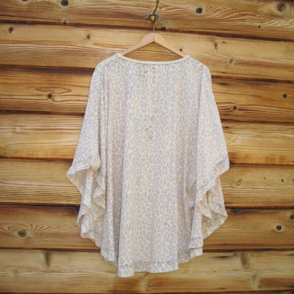 Z & L Europe Cheetah Print Tassel Boho Cover Up  Top S M L XL One Size - Picture 7 of 10
